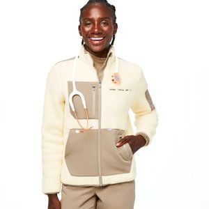 LIMITED EDITION FIGS XS COLOR BLOCK SHERPA JACKET NWT